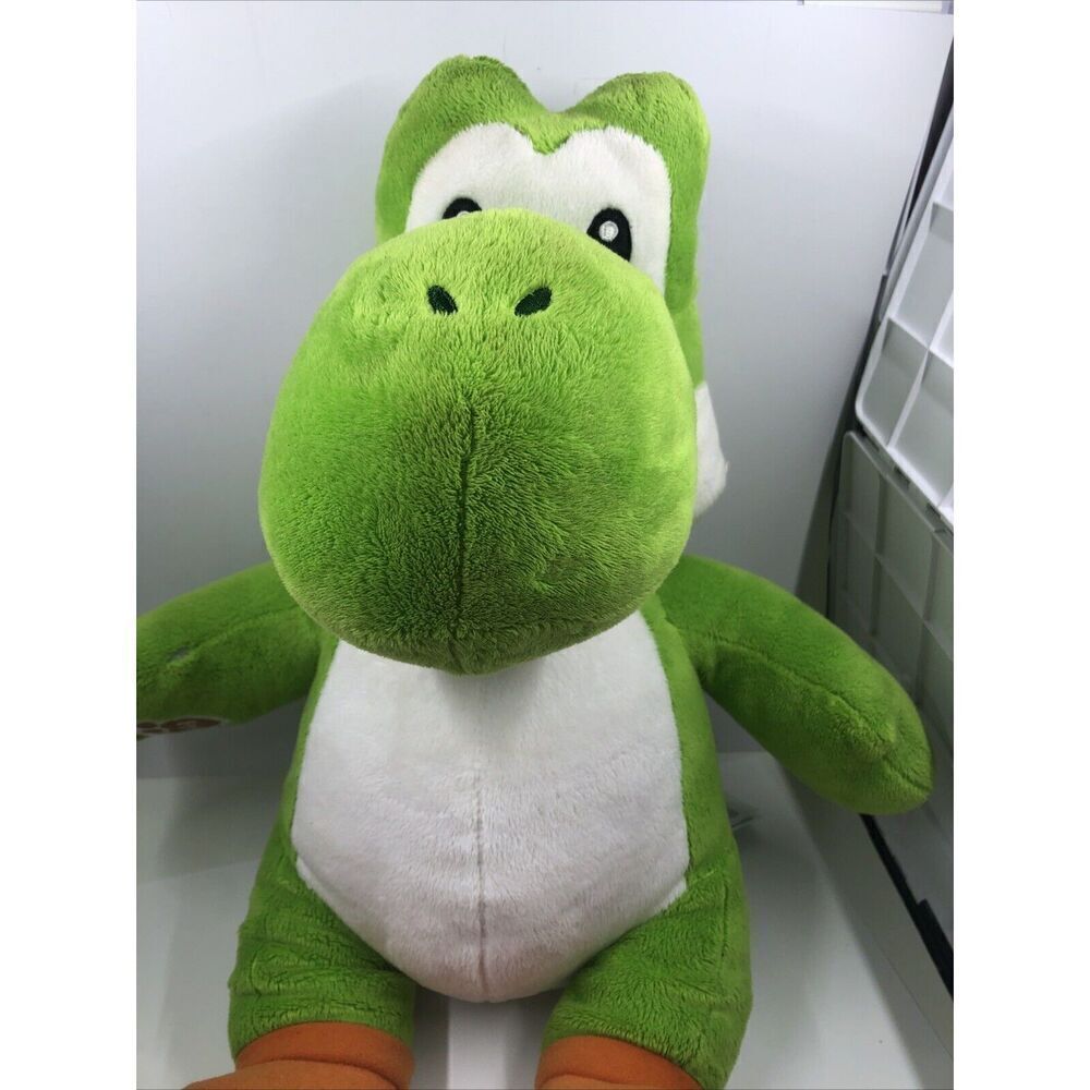 Build-A-Bear 16" Green Yoshi Nintendo Super Mario Bros. Plush with No Sound.Read